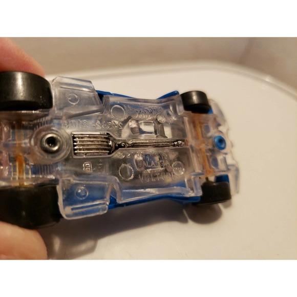 Hot Wheels 2000 Vulture Car, Blue w/Flames 1:64 - Picture 6 of 6